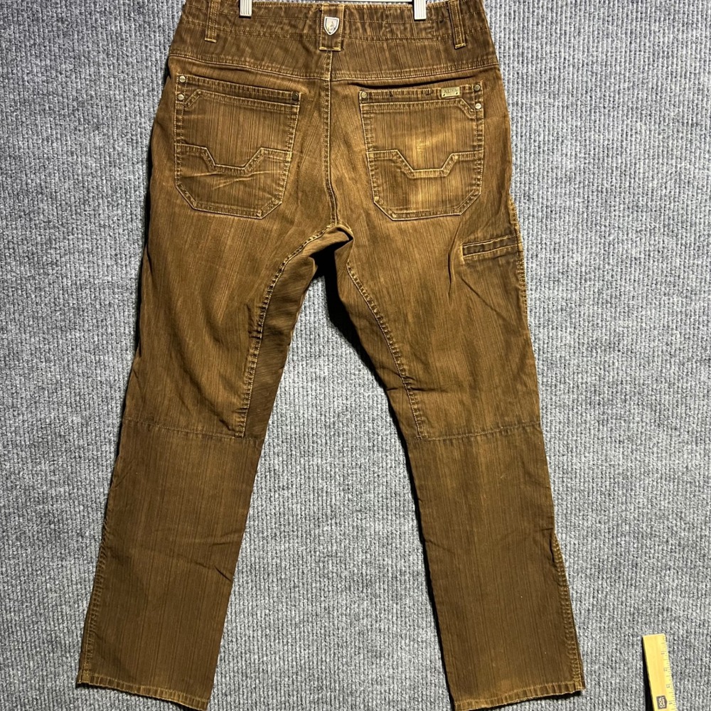 KUHL Law Pants Mens 34x32 Brown Corduroy Rugged Outdoor Utility Hiking Trousers - Picture 7 of 12